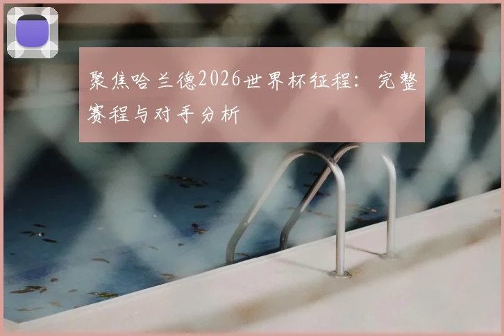 聚焦哈兰德2026世界杯征程:完整赛程与对手分析